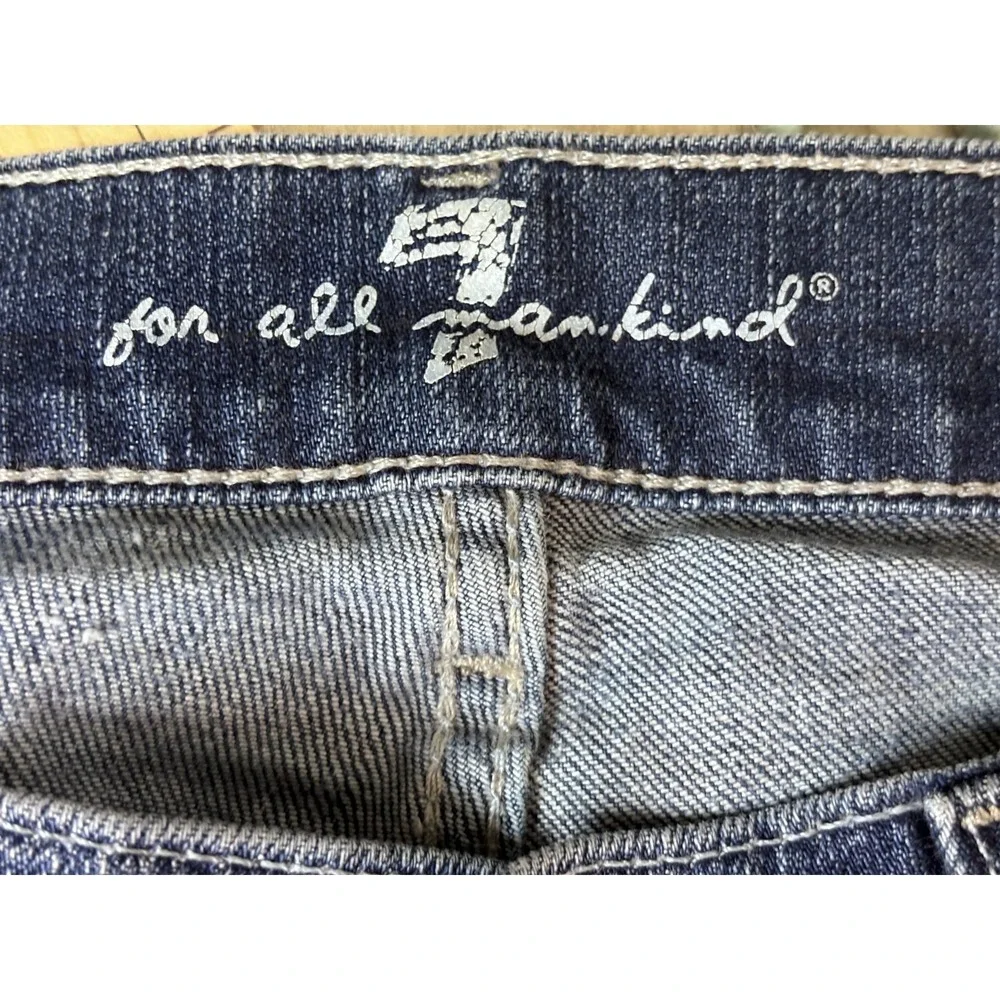7 For All Mankind Bootcut‎ Jeans Women's 31x33 Low Rise Flare Y2K Stretch Denim - Picture 9 of 11